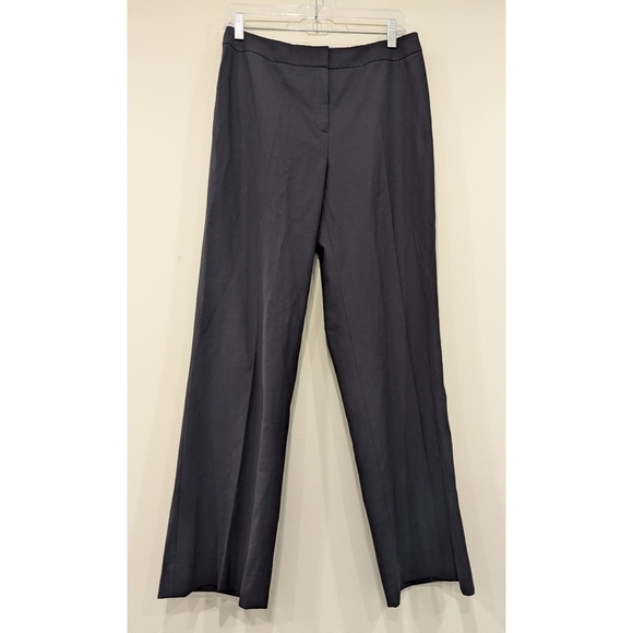 Lafayette 148 New York Contemporary Stretch Menswear Navy Pants Size 8 - Picture 2 of 9